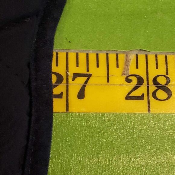 Talbots Plus Quilted Vest Womens 2X Lightweight Puffer Navy Blue Gold Button - Picture 8 of 9